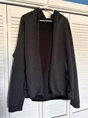 32 Degrees Men's Dark Charcoal Hooded Zip Jacket